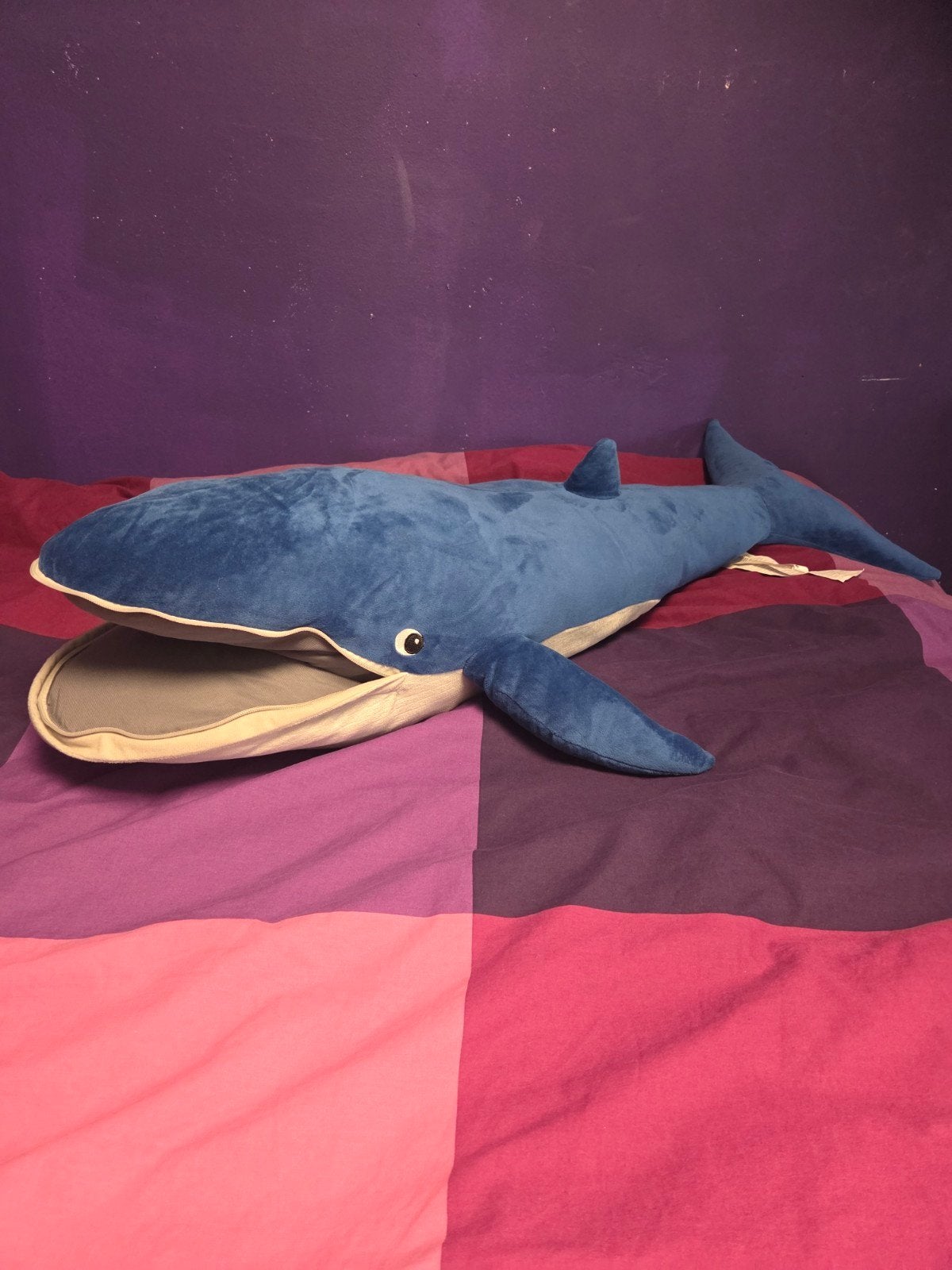 Grote blauwe walvis knuffel - IKEA Blåhaj, Ophalen, Overige typen, Blauw, Zo goed als nieuw