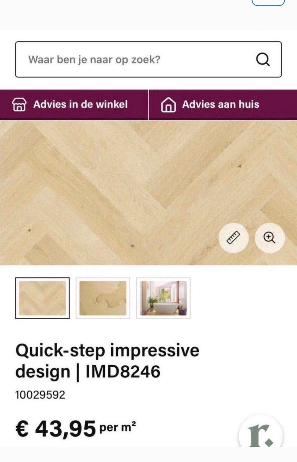 Quickstep visgraat laminaat 27 pakken nieuw, Ophalen, Nieuw