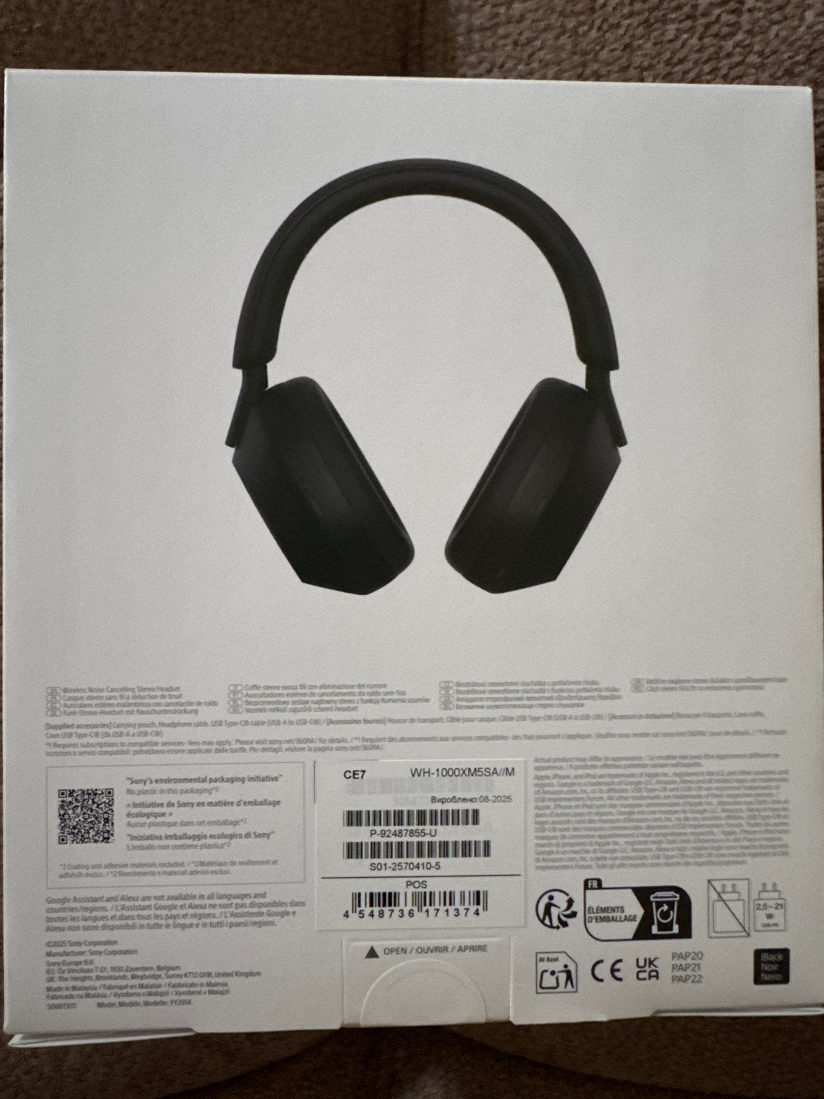 Sony WH-1000XM5SA Draadloze Noise Cancelling Koptelefoon, Nieuw, Ophalen of Verzenden, Draadloos, Zwart