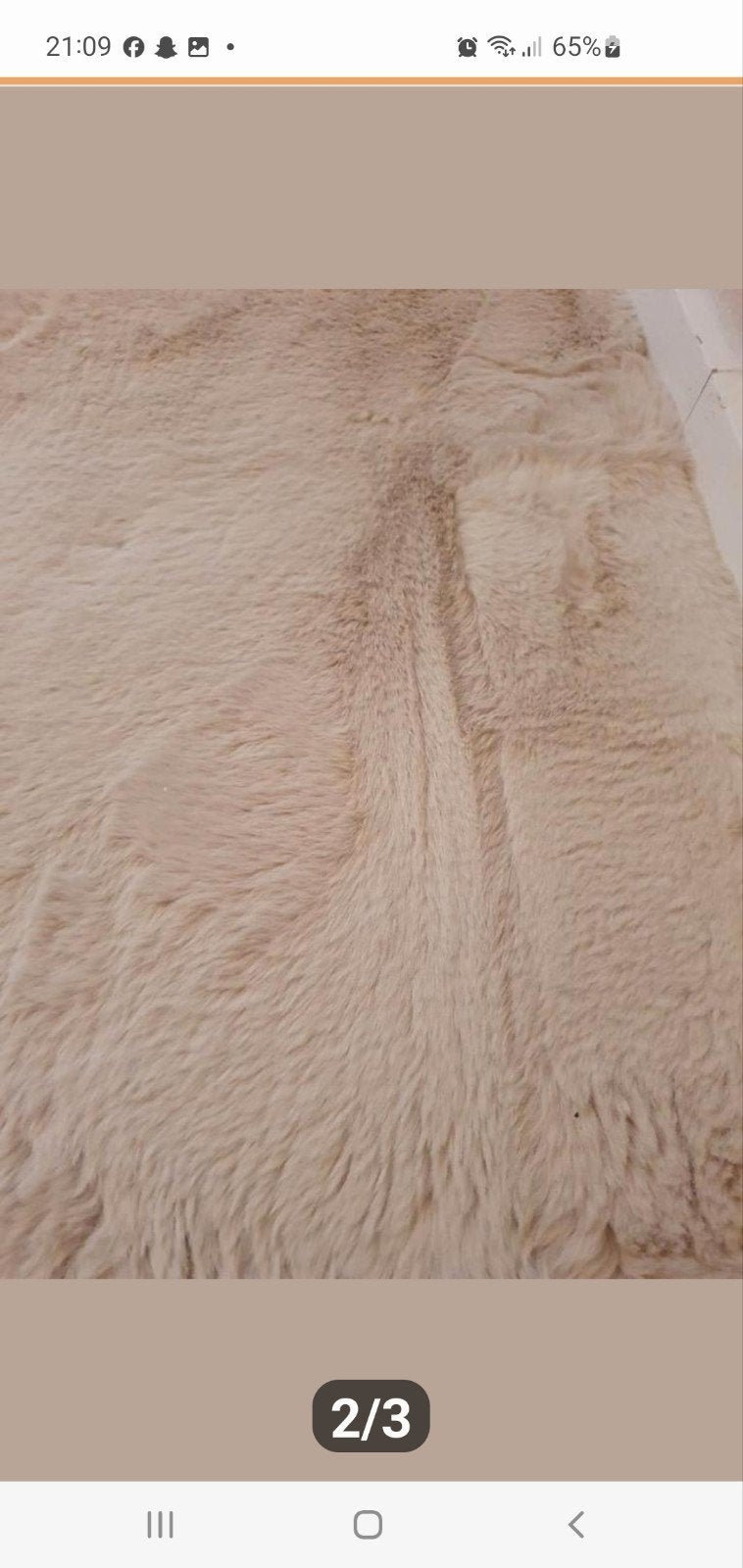 Zacht crèmekleurig vloerkleed, zo goed als nieuw, Modern, Comfortabel, 150 tot 200 cm, Ophalen of Verzenden, Zo goed als nieuw