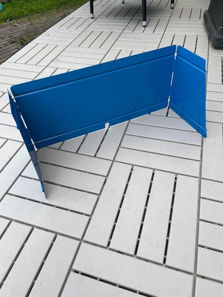 Opvouwbaar metalen kook windscherm, Caravans en Kamperen, Kampeeraccessoires, Ophalen