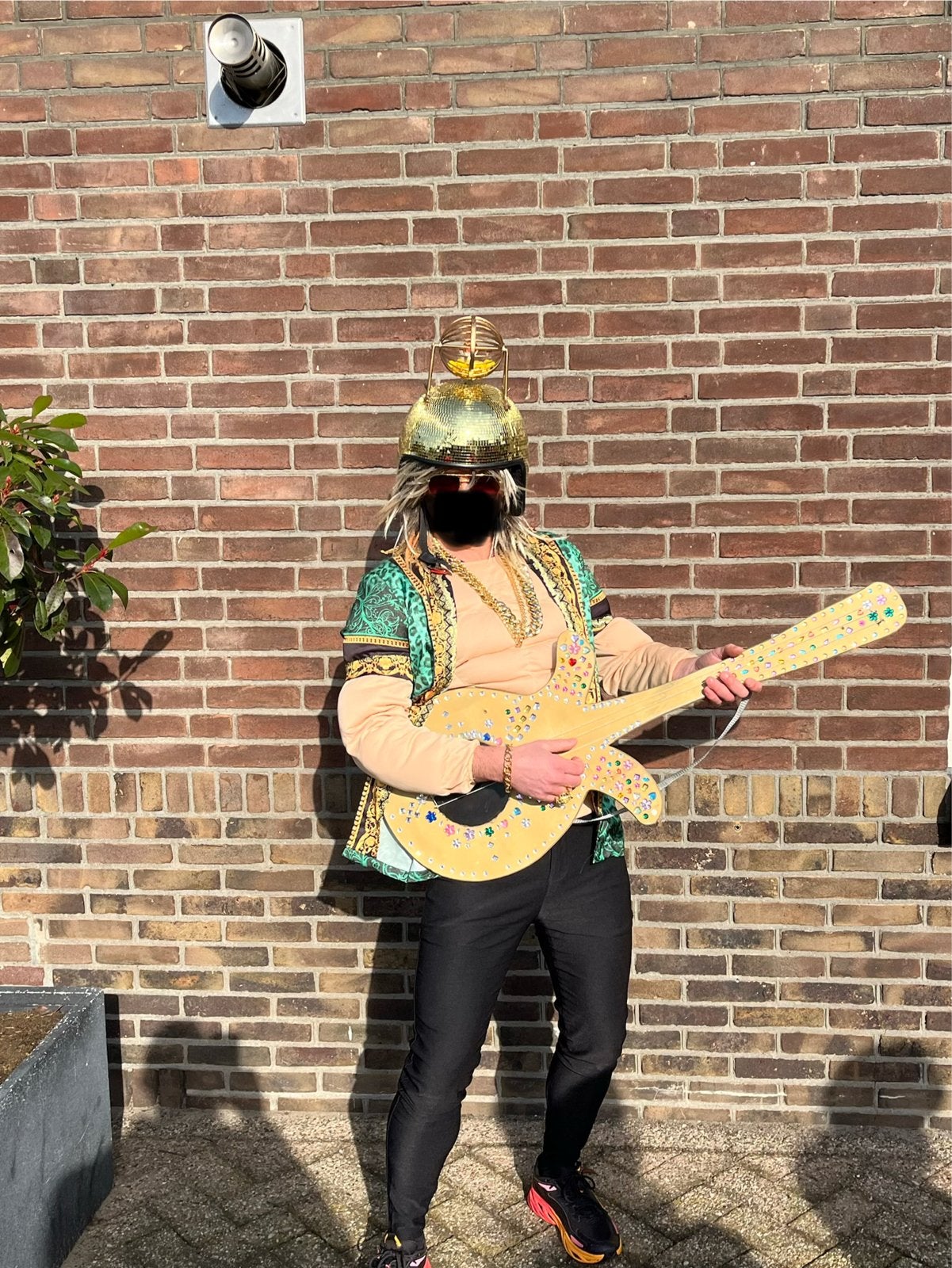 Carnavalskostuum Disco Helm, Ophalen of Verzenden, Zo goed als nieuw, Kostuum, Carnaval