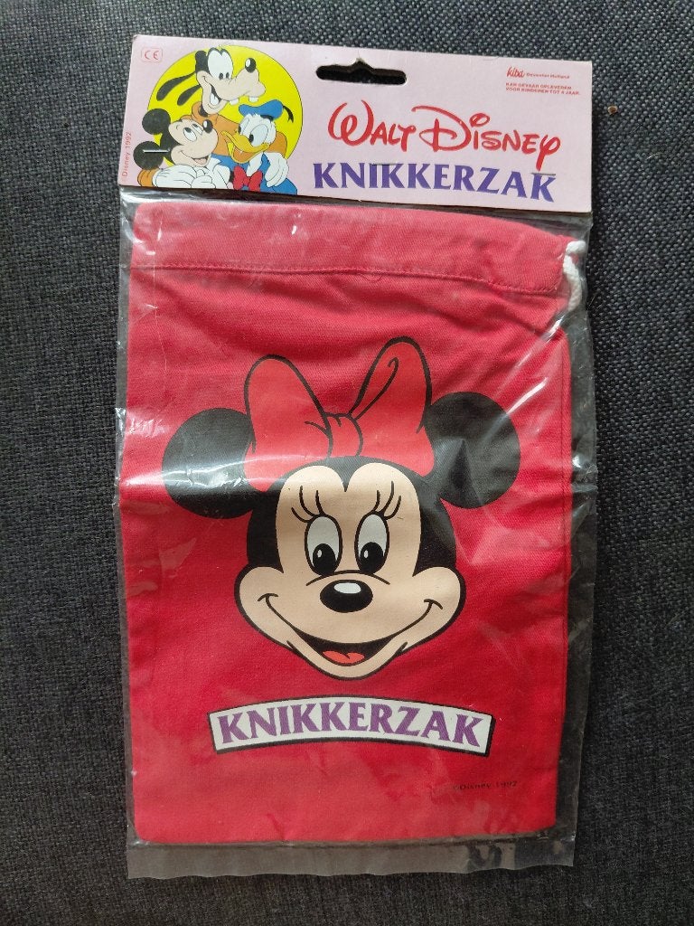 Vintage Disney Minnie Mouse Knikkerzak (1992) – NIEUW, Ophalen of Verzenden, Mickey Mouse, Nieuw, Beeldje of Figuurtje
