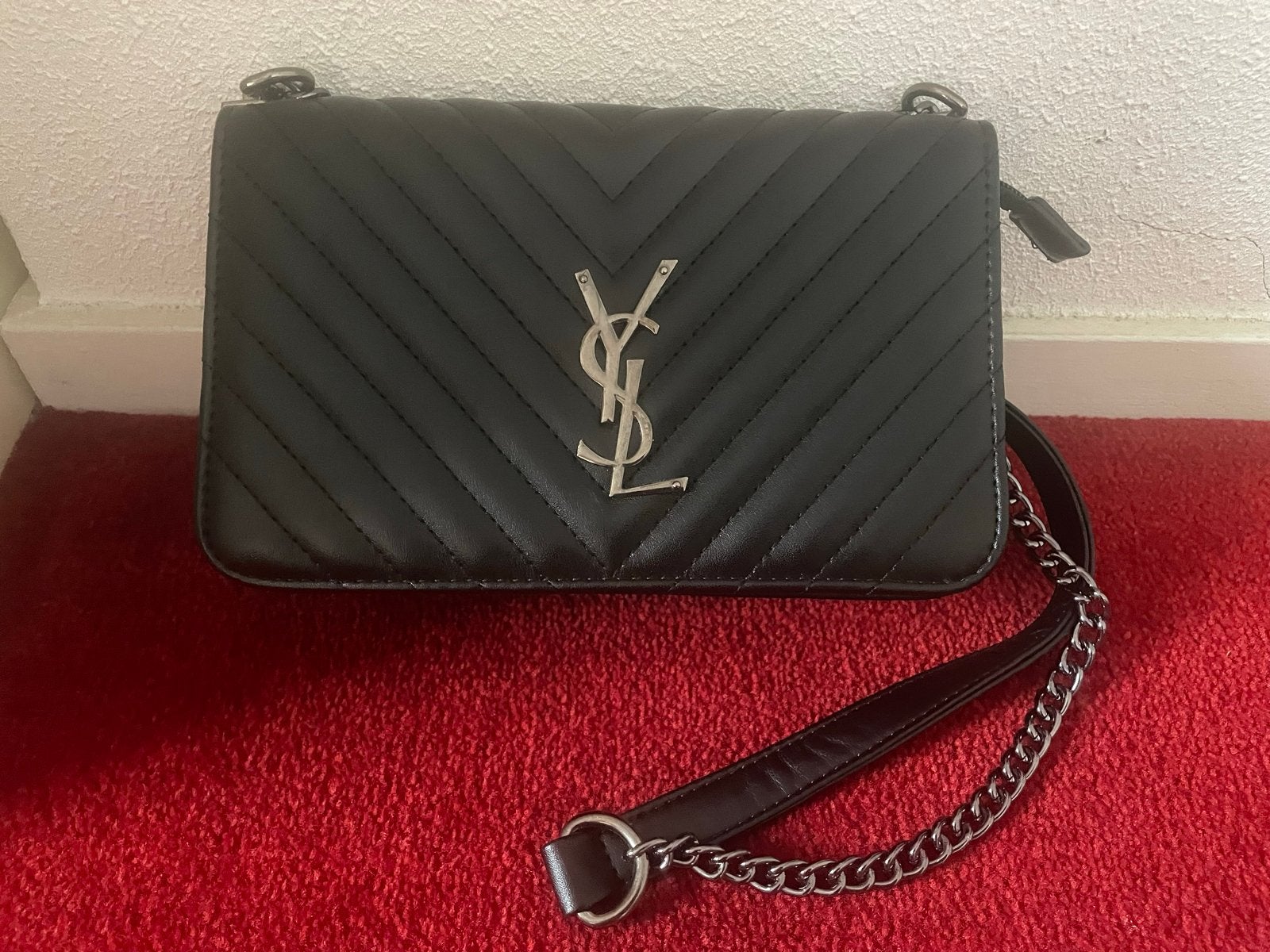 Nieuwe Zwarte YSL schoudertas, Ophalen of Verzenden, Nieuw, Zwart, Schoudertasje