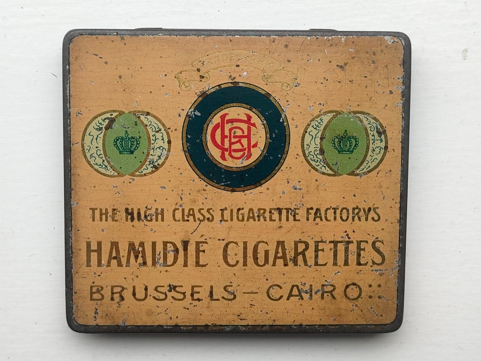 Hamidie Cairo Egypte Cigarettes blik Bruxelles, Verzamelen, Blikken, Ophalen of Verzenden, Gebruikt, Overige