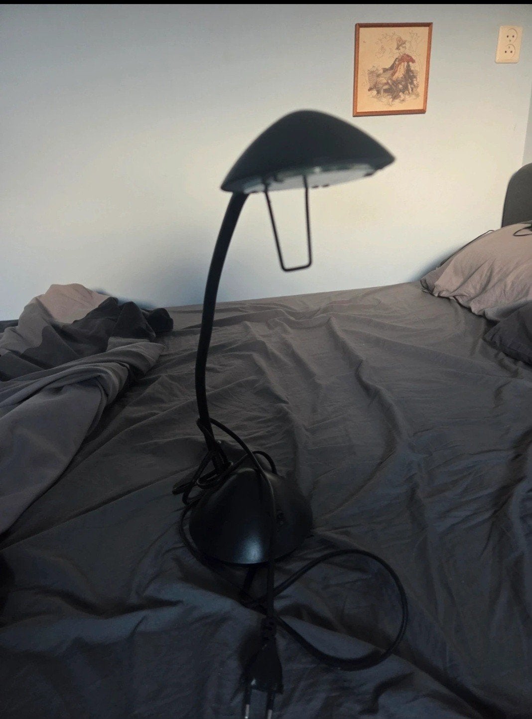 Zwarte flexibele bureaulamp/tafellamp, Bureaulamp, Gebruikt, Overige merken, Overige fittingen