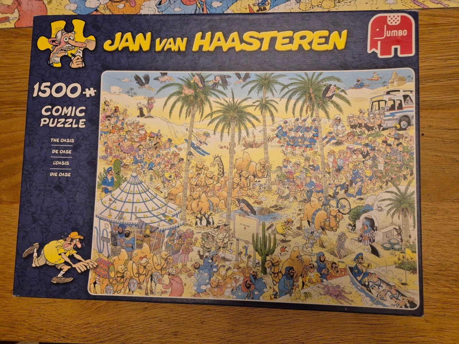 Jan van Haasteren puzzel 1500 stukjes De Oase compleet, Ophalen, 500 t/m 1500 stukjes, Gebruikt, Legpuzzel