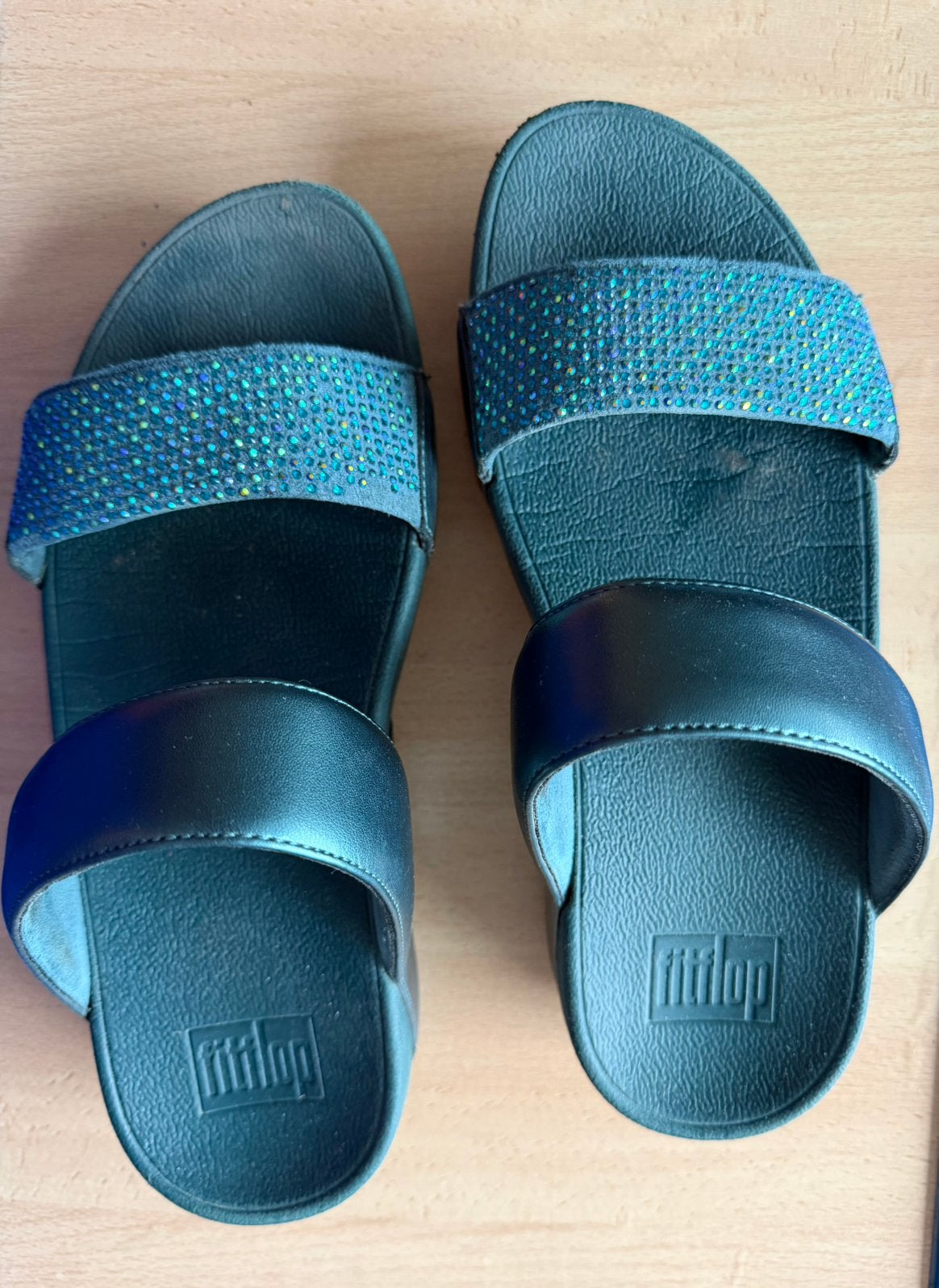 Fitflops 38 petrol, prachtig!!, Verzenden, Zo goed als nieuw, Blauw, Sneakers of Gympen