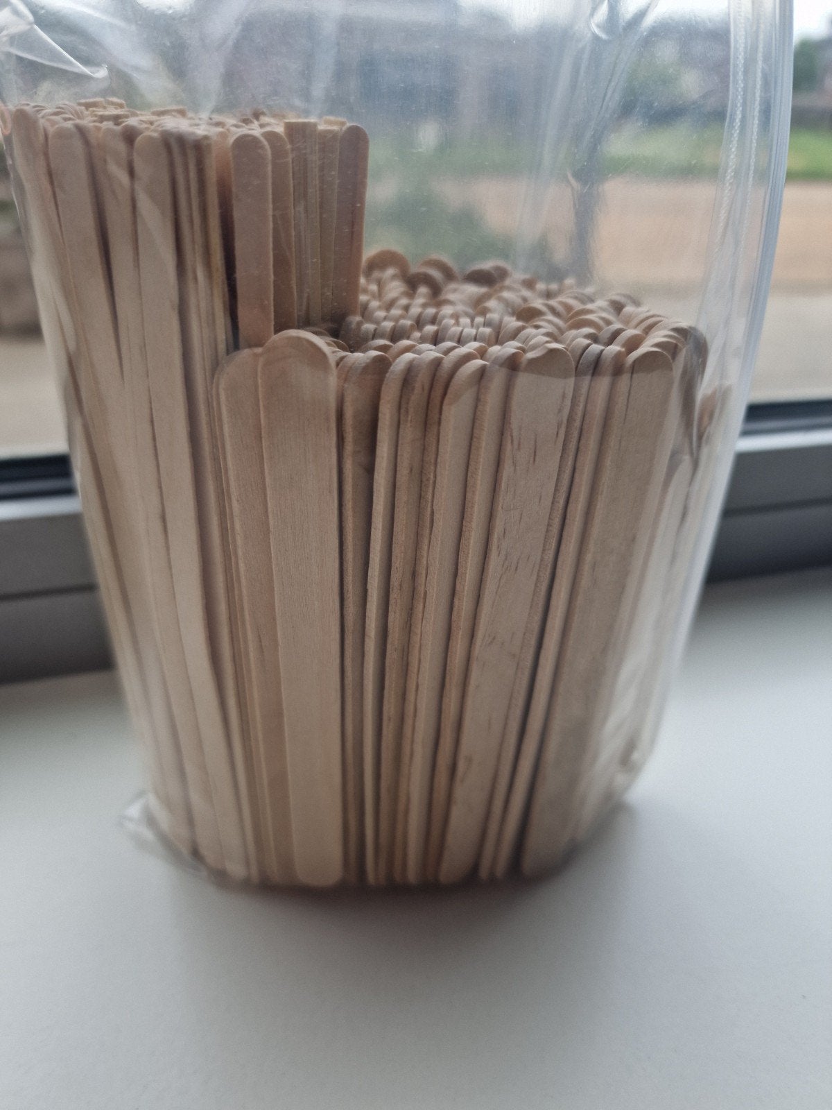 Houten ijsstokjes of koffie roerstaafjes voor knutselen, Educatief, Knutselmateriaal, Beige, Nieuw