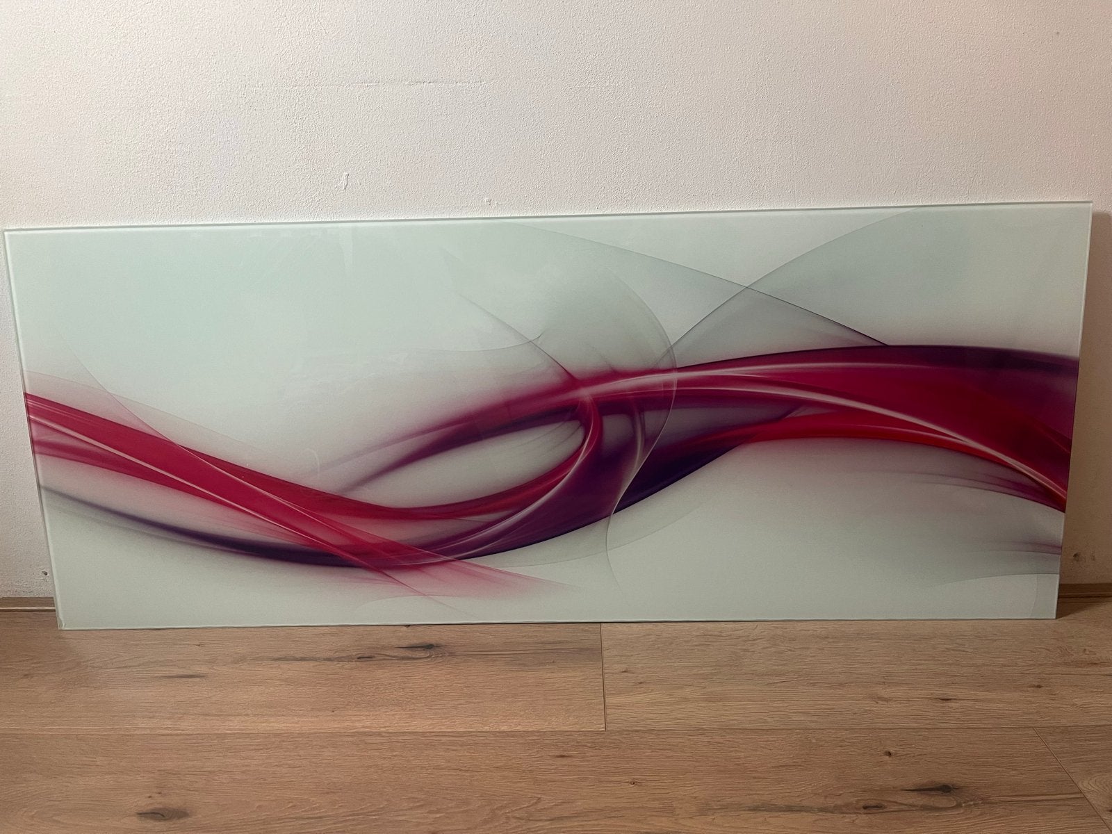 Modern Glazen Wanddecoratie met Abstract Design, Ophalen, Gebruikt, Meerkleurig, Glas