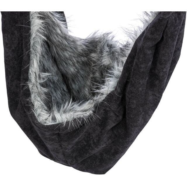 Hondentas buikdrager Fluffy soft zwart/grijs nu voor € 19,50, Dieren en Toebehoren, Trixie, Draagtas/-zak, ., Ophalen of Verzenden