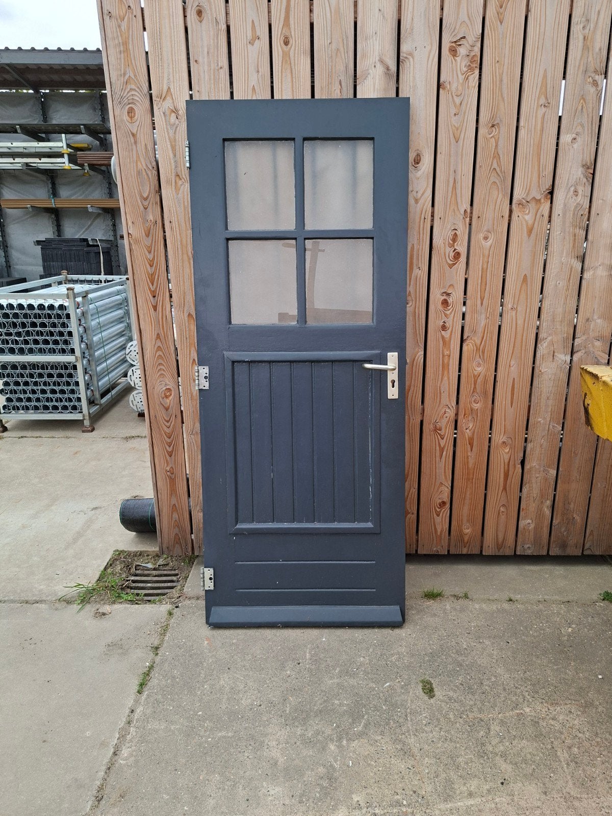 Hard houten buitendeur, Ophalen, Gebruikt, Buitendeur, 200 tot 215 cm