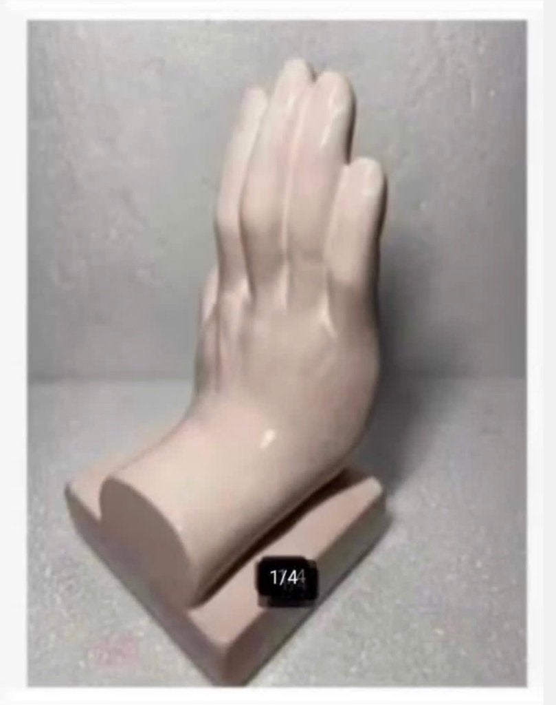 Vintage Porseleinen hand, staand, 15 x 9 x 7,5 cm, Ophalen of Verzenden
