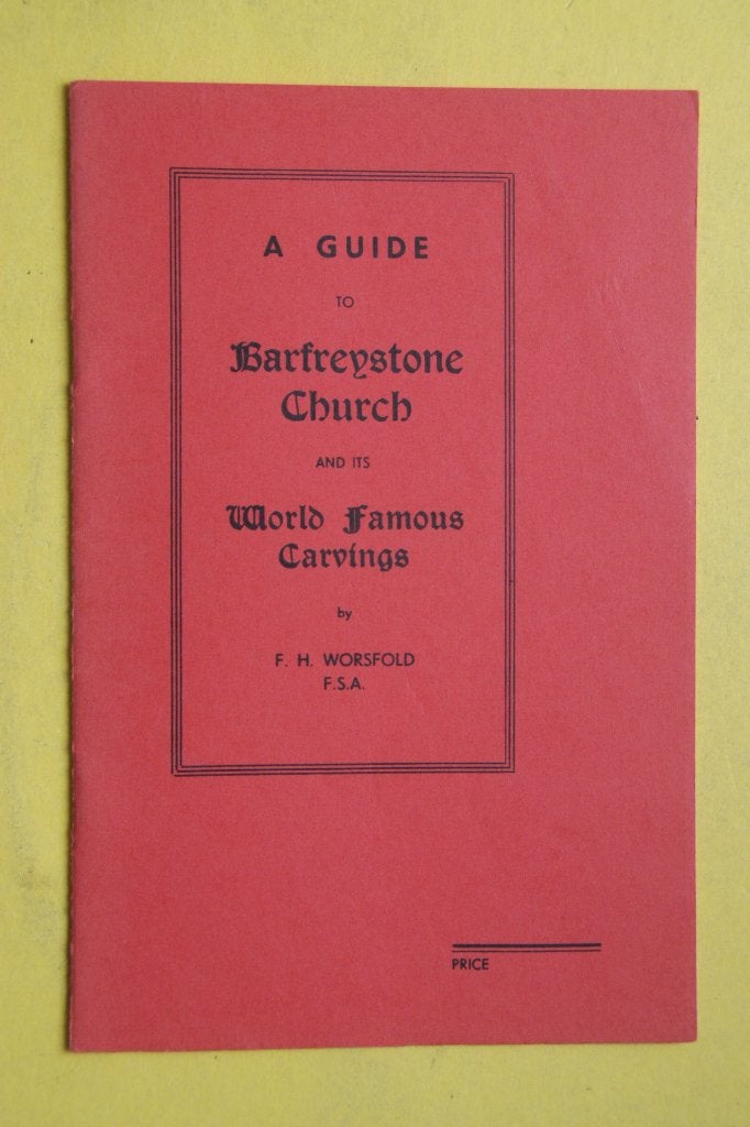 Gids voor Barfreystone Kerk en zijn houtsnijwerk, Gelezen, Ophalen of Verzenden, F. H. Worsfold, Architectuur algemeen