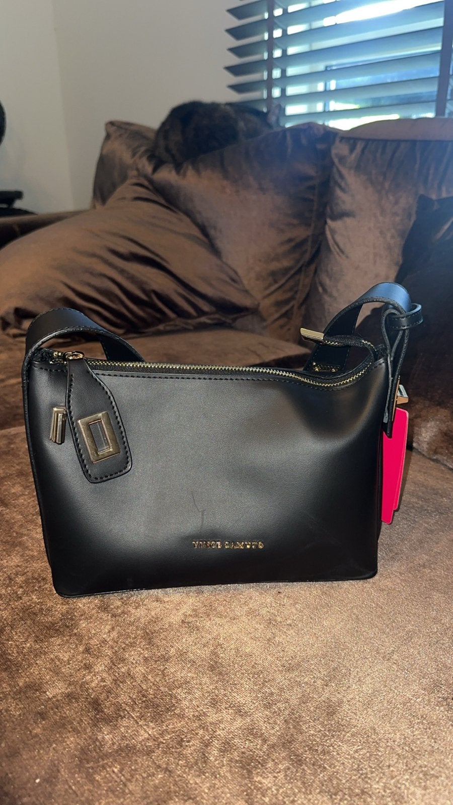 Stijlvolle Zwarte Vince Camuto Handtas - Zo goed als nieuw, Ophalen of Verzenden, Zo goed als nieuw, Zwart, Handtas
