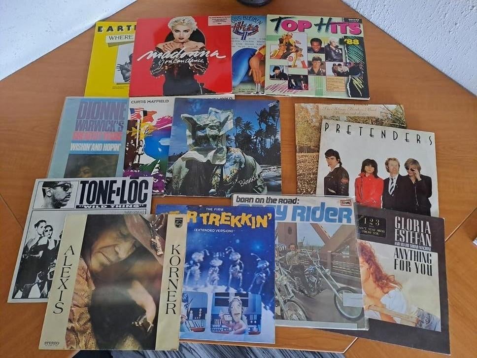 Grote collectie vinyl platen -t Pop, Rock, Soul, Cd's en Dvd's, Vinyl | Overige Vinyl, Ophalen of Verzenden, 1980 - 1989, Gebruikt