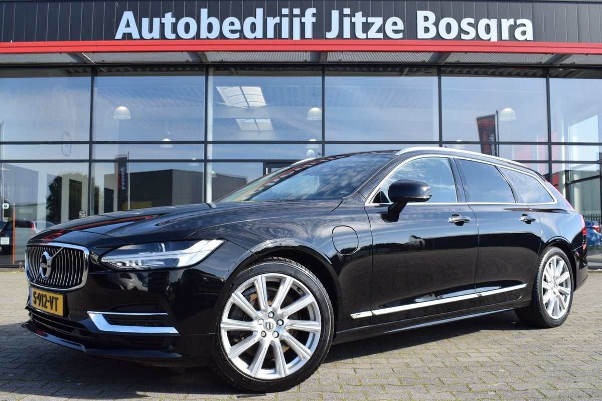 Volvo V90 2.0 T8 392pk AWD Inscription LED | Zwart Leder | C, Auto's, Automaat, 4 cilinders, Leder, Vierwielaandrijving