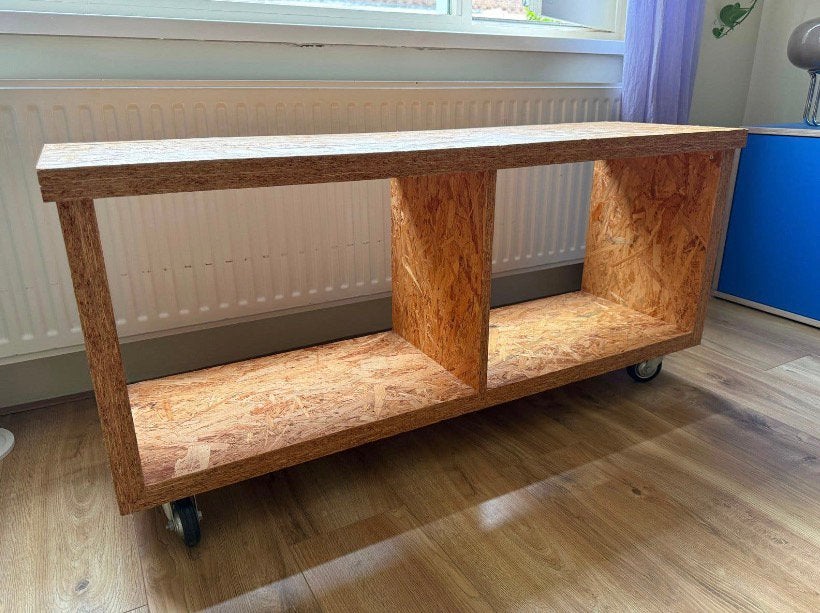 *GRATIS* (Tv) meubel van pershout *GRATIS*, Ophalen, 100 tot 150 cm, Zo goed als nieuw, Minder dan 100 cm