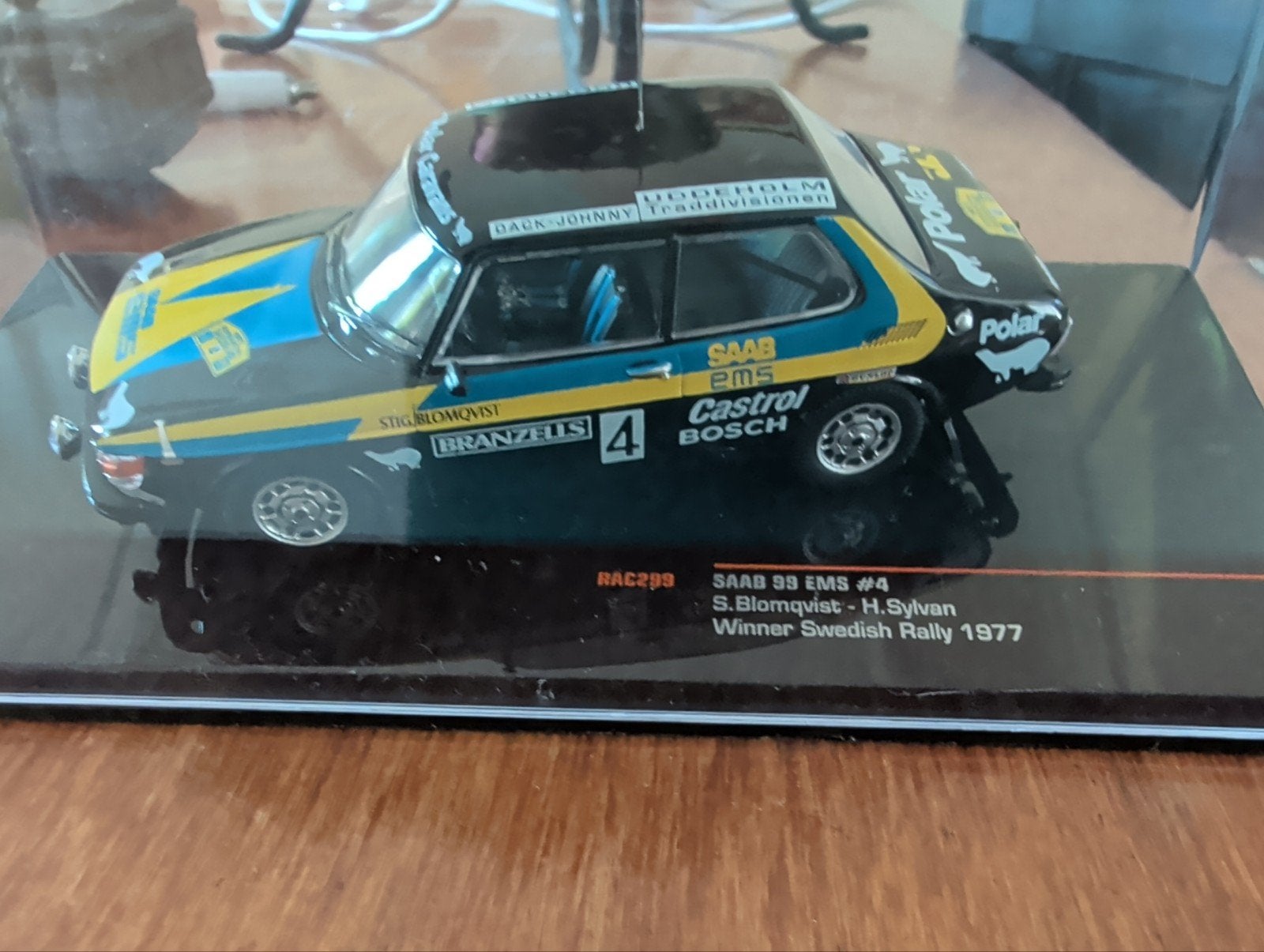SAAB 99 EMS #4 S. Blomqvist - H. Sylvan Rally 1977, Ophalen, Zo goed als nieuw, Auto, Overige merken
