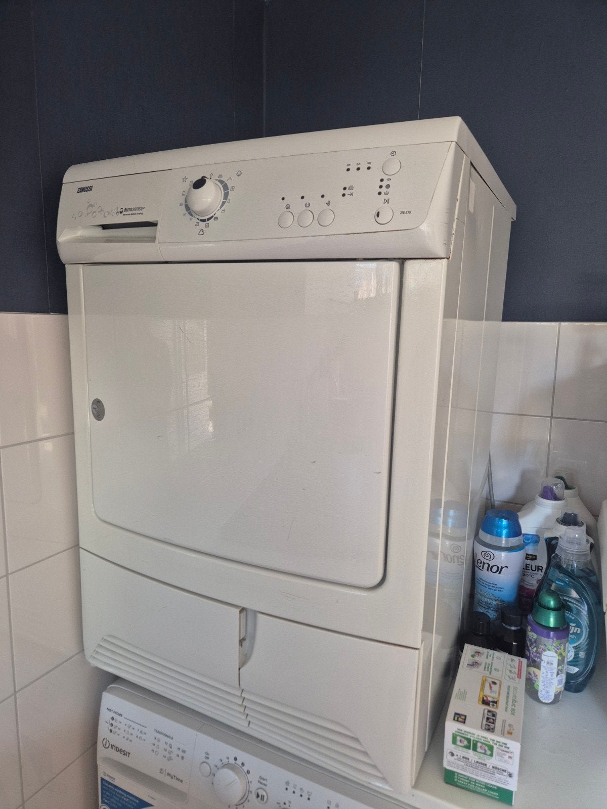 Zanussi condensdroger, type ZTE 270., Witgoed en Apparatuur, Wasdrogers, Ophalen, 6 tot 8 kg, Gebruikt, 85 tot 90 cm
