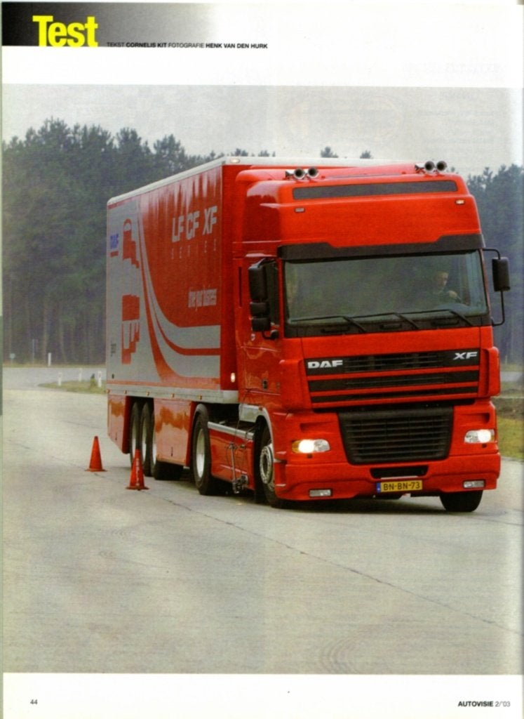Autovisie test Daf XF 95.530 Januari 2003, Ophalen of Verzenden, Gelezen, Overige merken