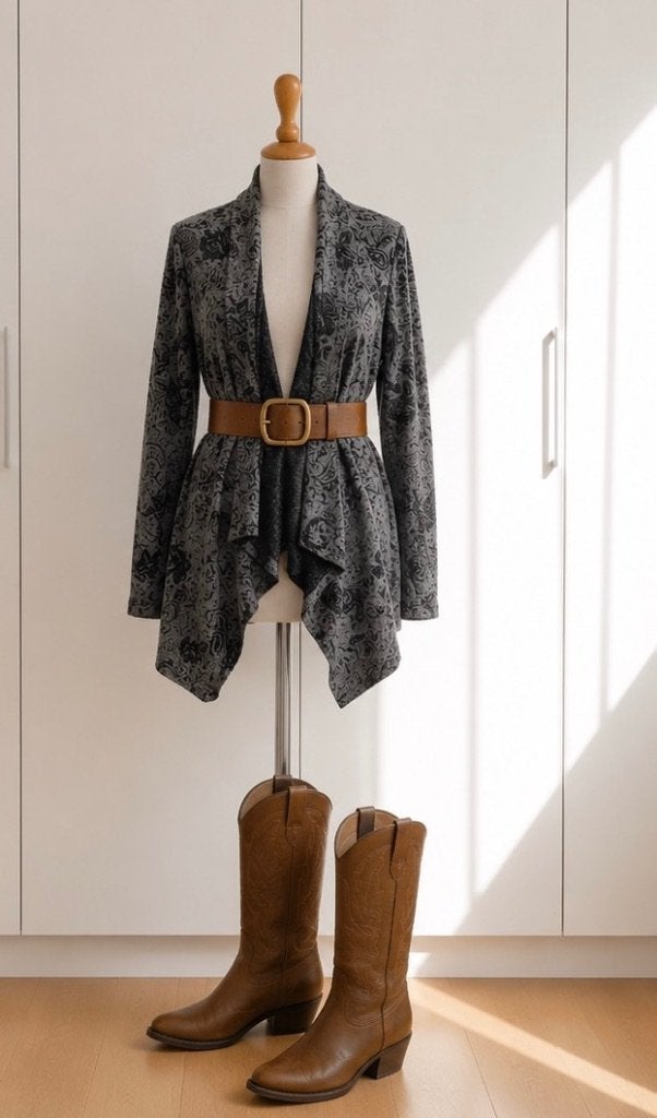 ONLY grijs wikkelvest kimono barokke NIEUW maat M  , Maat 38/40 (M), Only, Nieuw, Ophalen of Verzenden