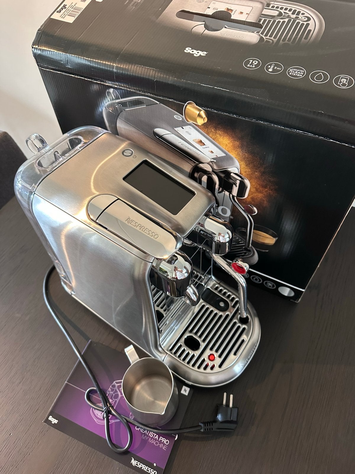 Nespresso Creatista Pro Sage - Luxe Koffiezetapparaat, Witgoed en Apparatuur, Koffiezetapparaten, Espresso apparaat, Ophalen of Verzenden