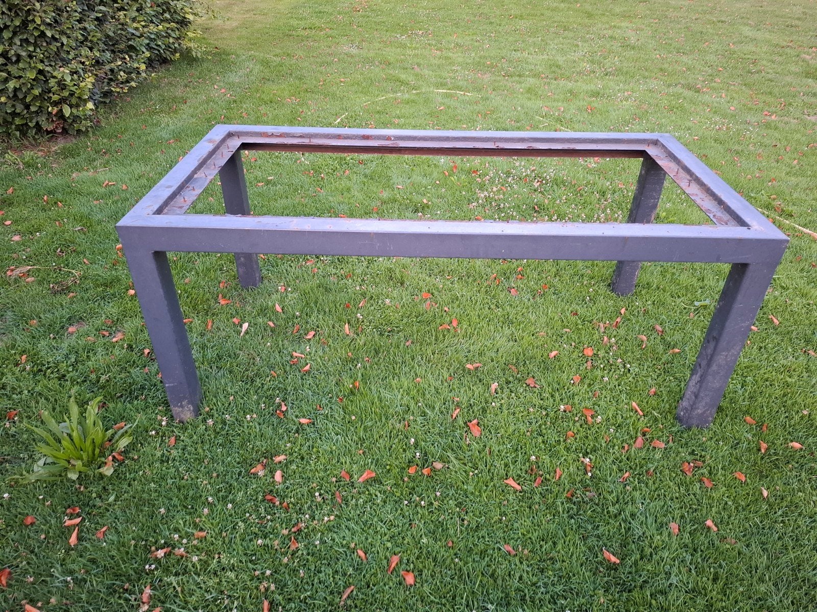 frame voor een buitentafel-tafelframe, Ophalen, Gebruikt, Rechthoekig, Metaal