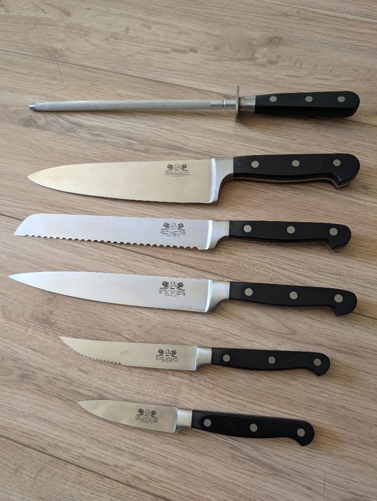 Sabatier Messenset (X45 CrMoV15 staal), Ophalen of Verzenden, Zo goed als nieuw, Overige materialen, Bestekset