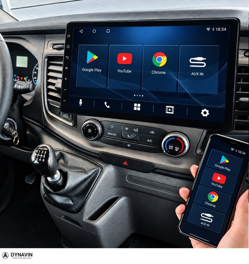 Ford custom autoradio navigatie carplay android 16 Dynavin