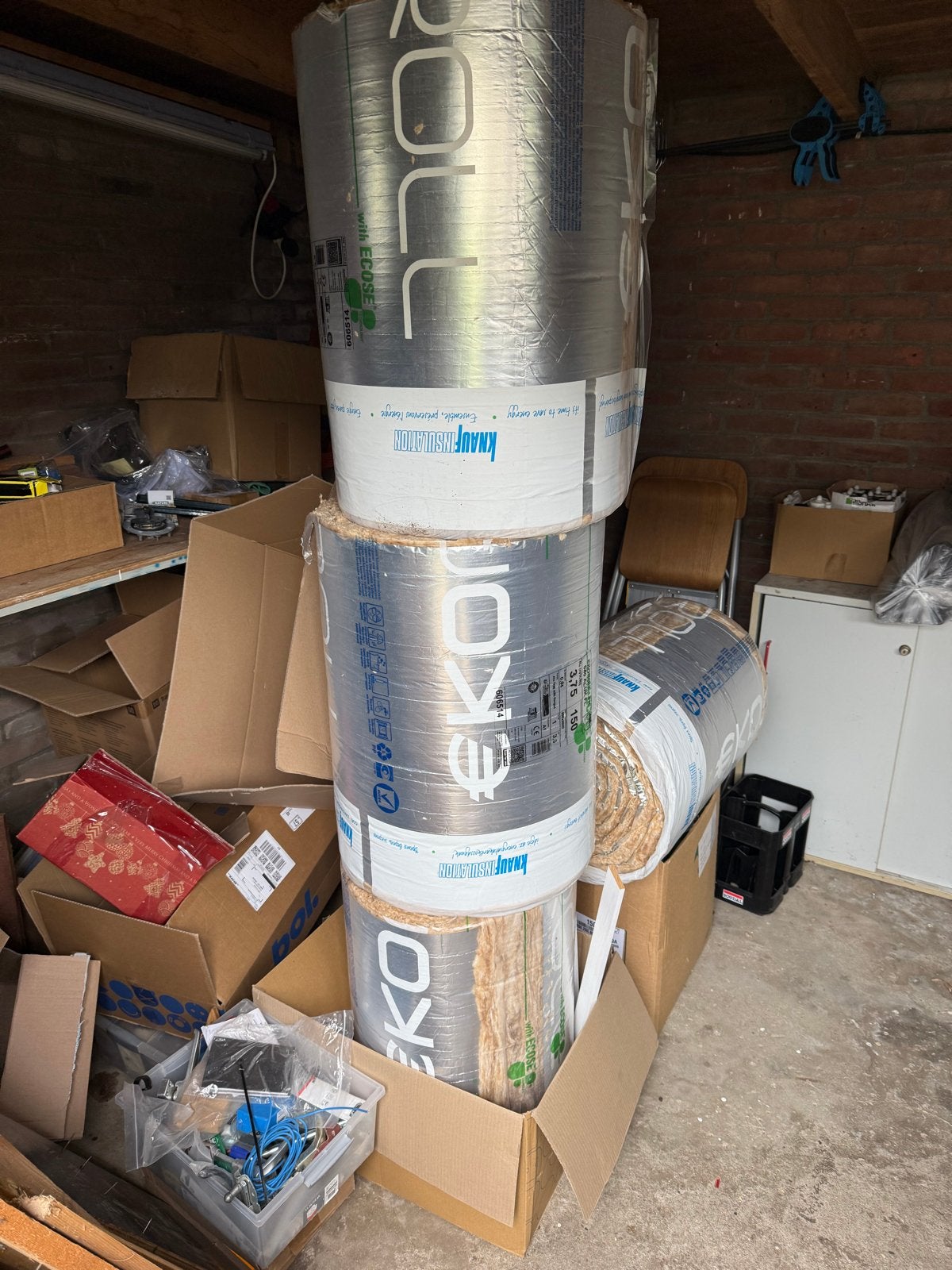 Nieuwe Knauf Isolatie Glaswol Rollen -  prijs is per rol, Doe-het-zelf en Verbouw, Isolatie en Afdichting, 12 cm of meer, Nieuw
