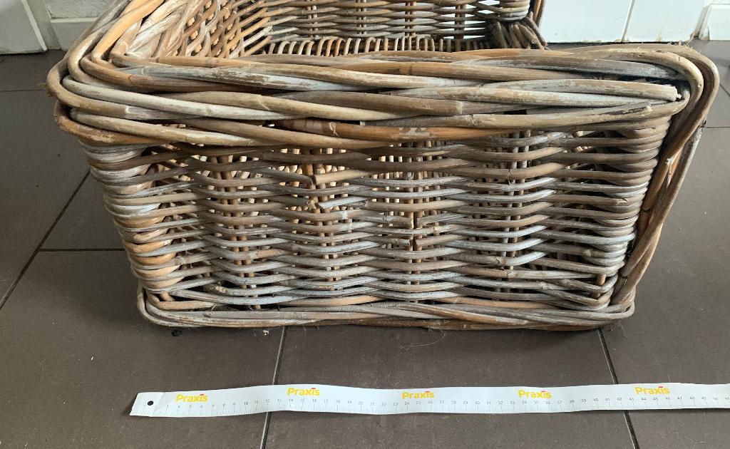 Rieten honden mand 55 cm breed en 45 cm diep, Ophalen of Verzenden, Zo goed als nieuw, Riet