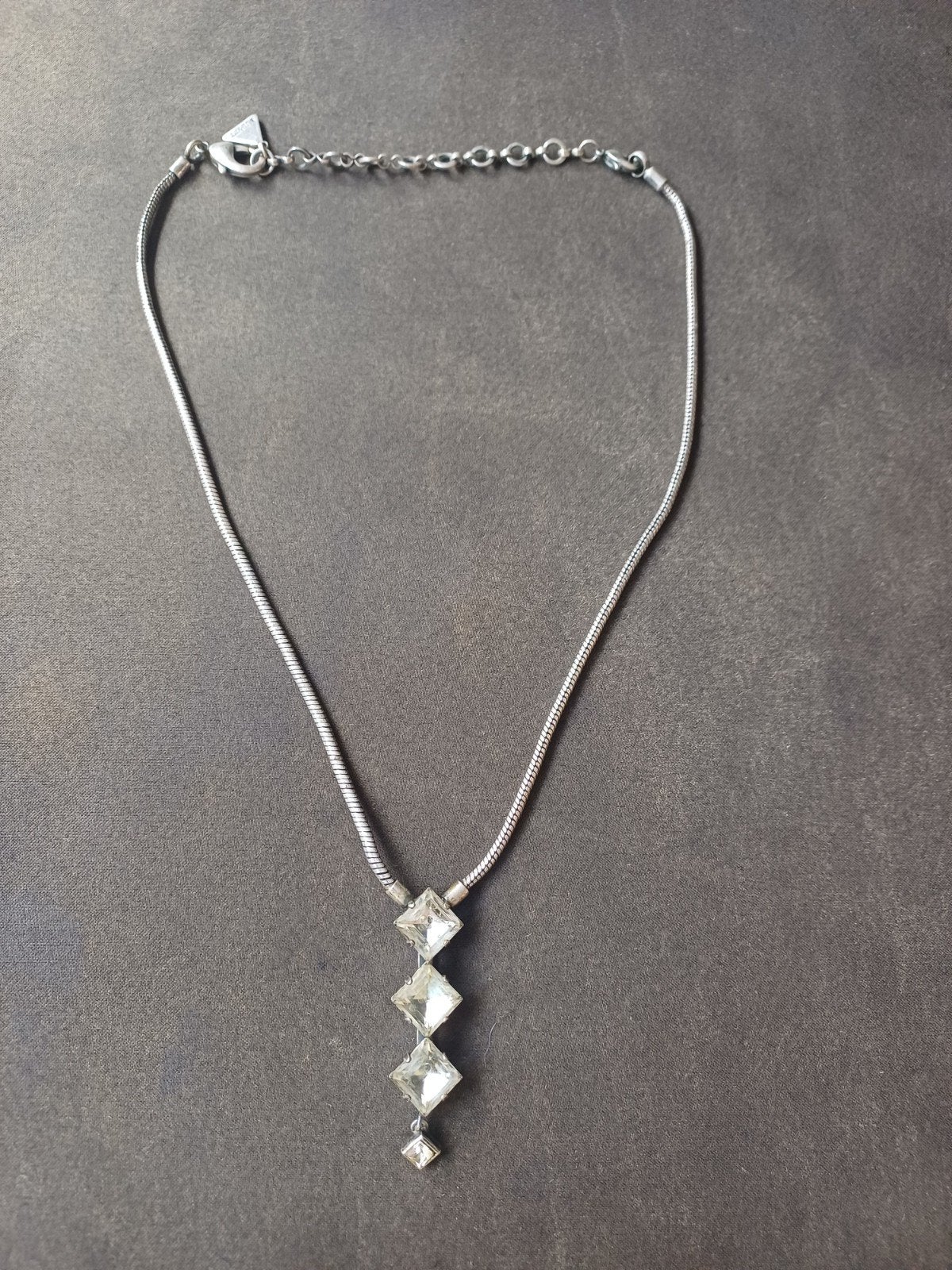 Bulatti ketting met kristallen hanger, Sieraden, Tassen en Uiterlijk, Overige materialen, Gebruikt, Ophalen of Verzenden, Met kristal