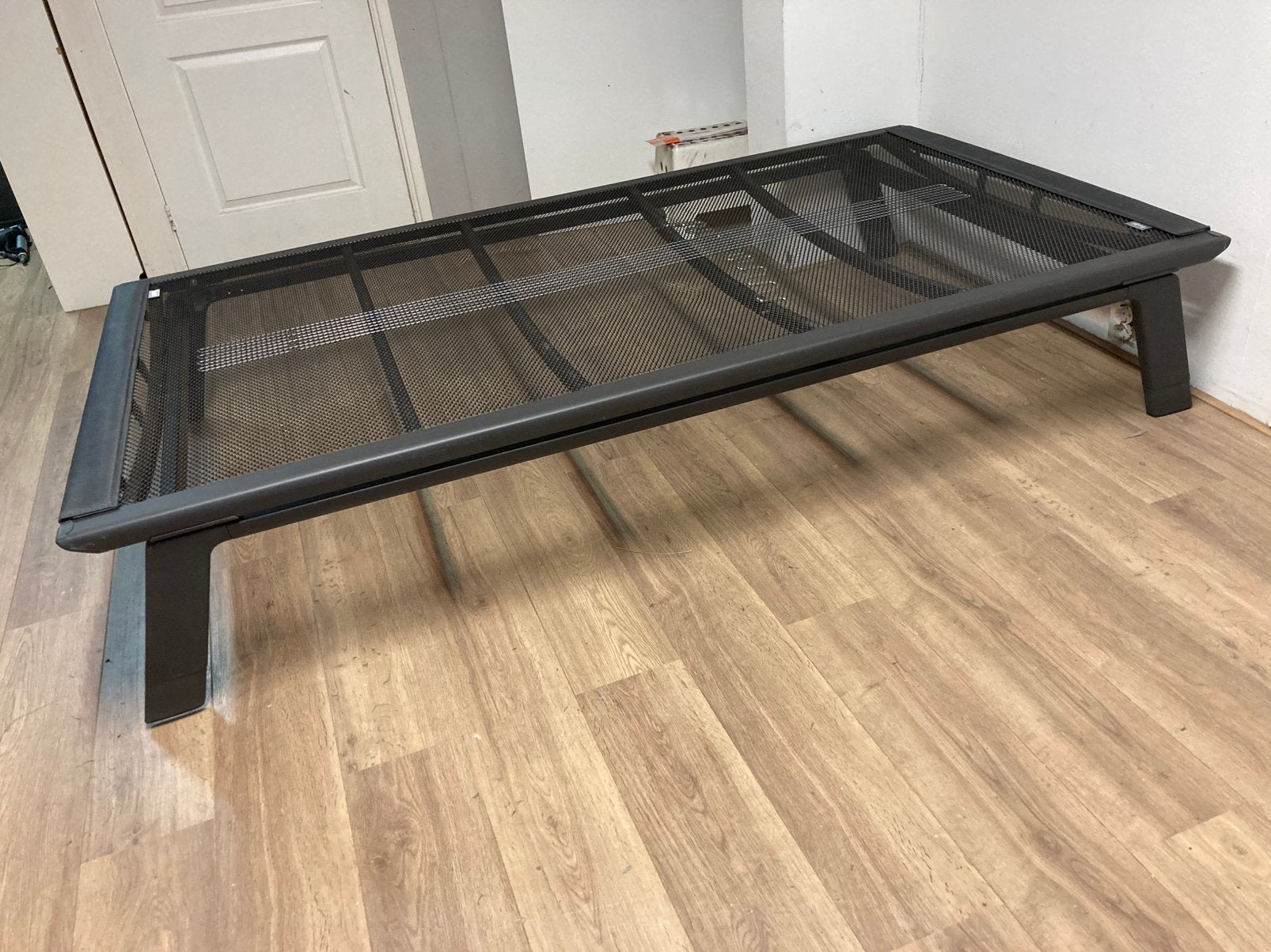 Auping Original 120x220 extra lang en verhoogd, Ophalen, Eenpersoons, Zwart, Zo goed als nieuw