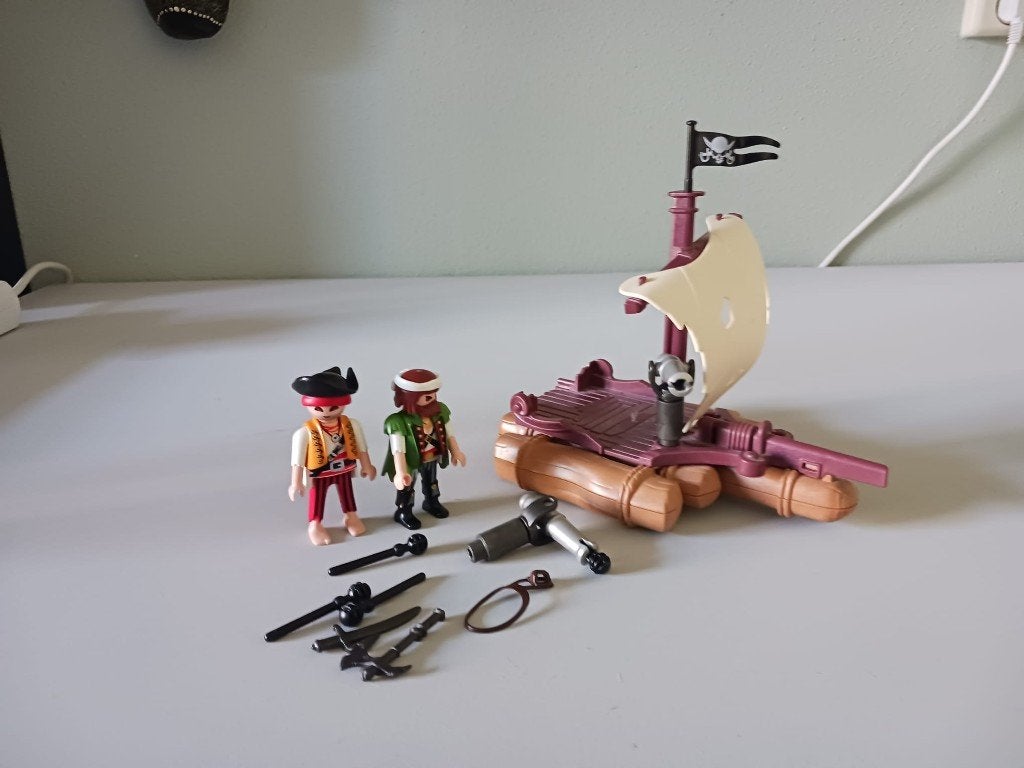 Playmobil 6682 - Piratenvlot (compleet), Ophalen, Gebruikt