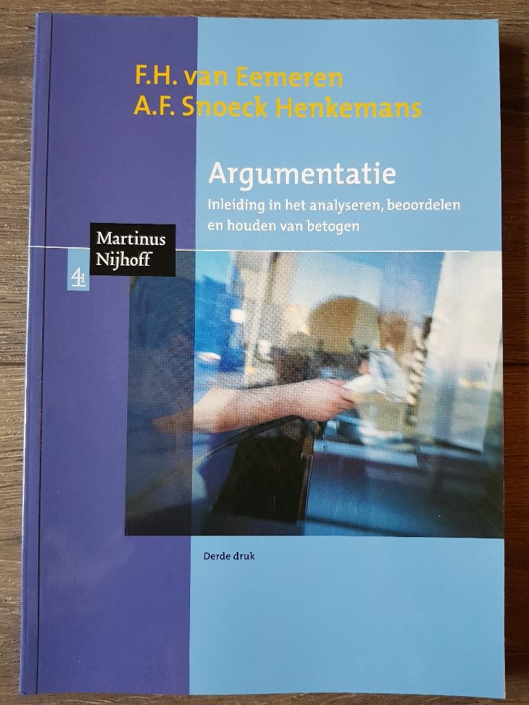 Boek HBO : Argumentatie - Analyseren en houden van betogen, Boeken, F.H. van Eemeren, A.F. Snoeck Henkemans, Nieuw, Beta, HBO