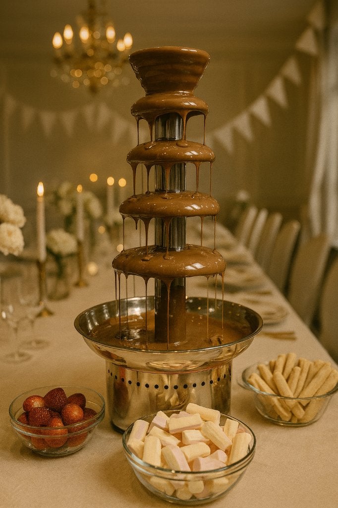 Te huur luxe chocoladefontein met 5 etages, Ophalen, Zo goed als nieuw, Verjaardag