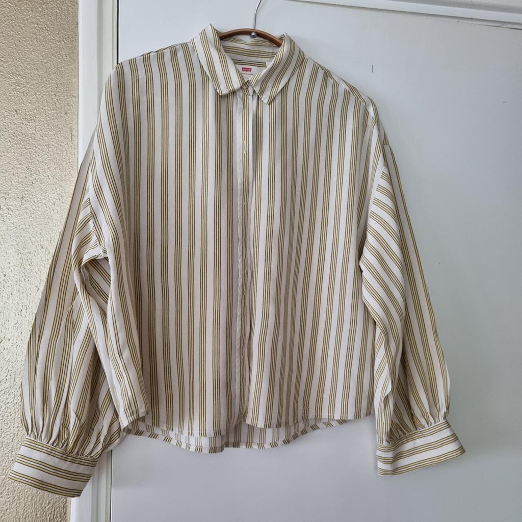 Levi's, blouse, maat M, geel / off white gestreept, Kleding | Dames, Verzenden, Zo goed als nieuw, Geel