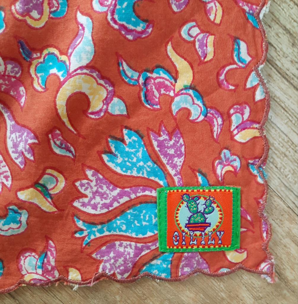 Oilily Katoenen sjaal 51x51 cm, Ophalen of Verzenden, Zo goed als nieuw, Maat 46/48 (XL) of groter, Sjaal
