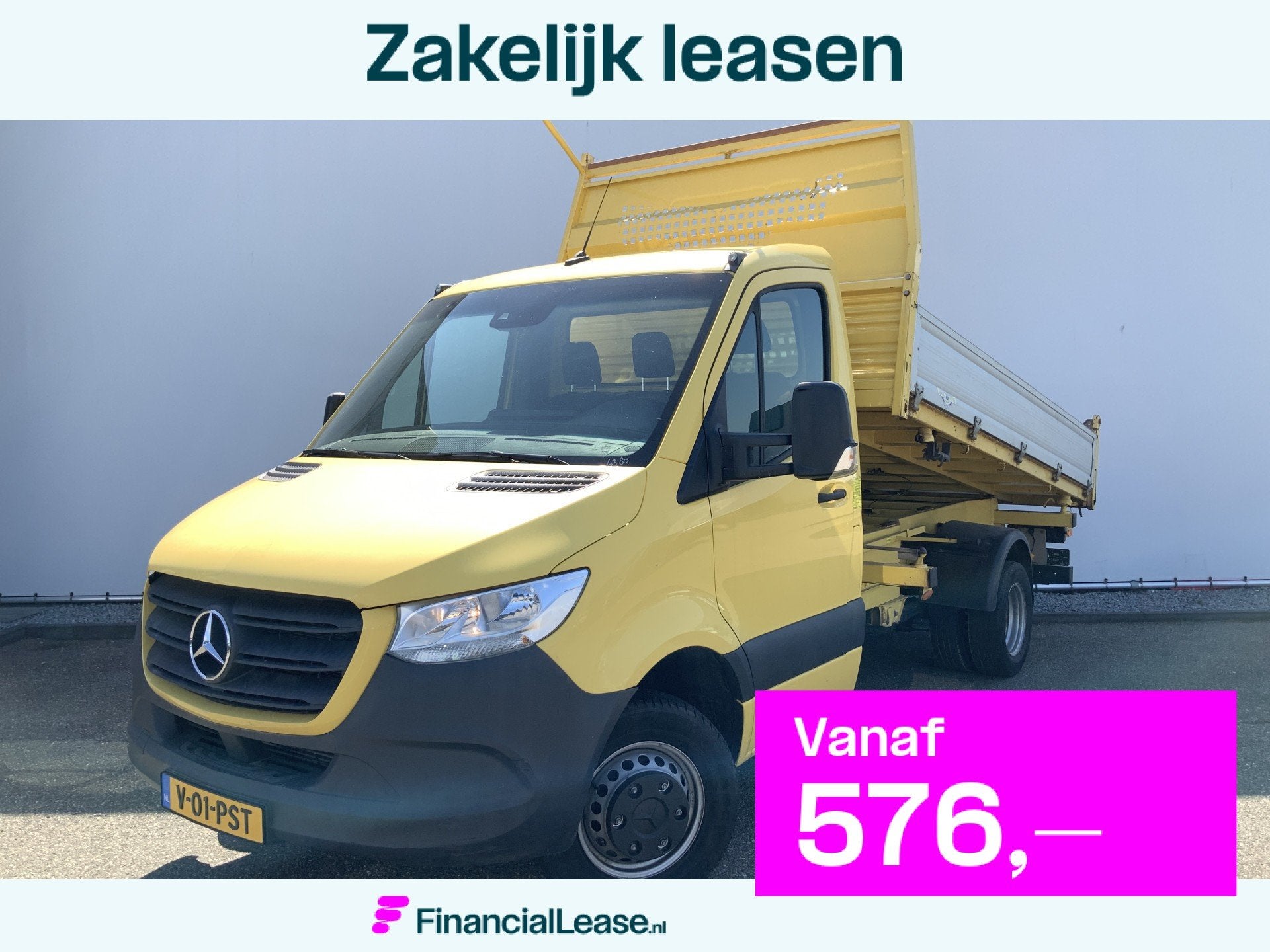 Mercedes-Benz Sprinter 519 3.0 V6 Kipper 3 zijdig PTO WB 3,6, Start-stop-systeem, Gebruikt, Euro 6, 190 pk