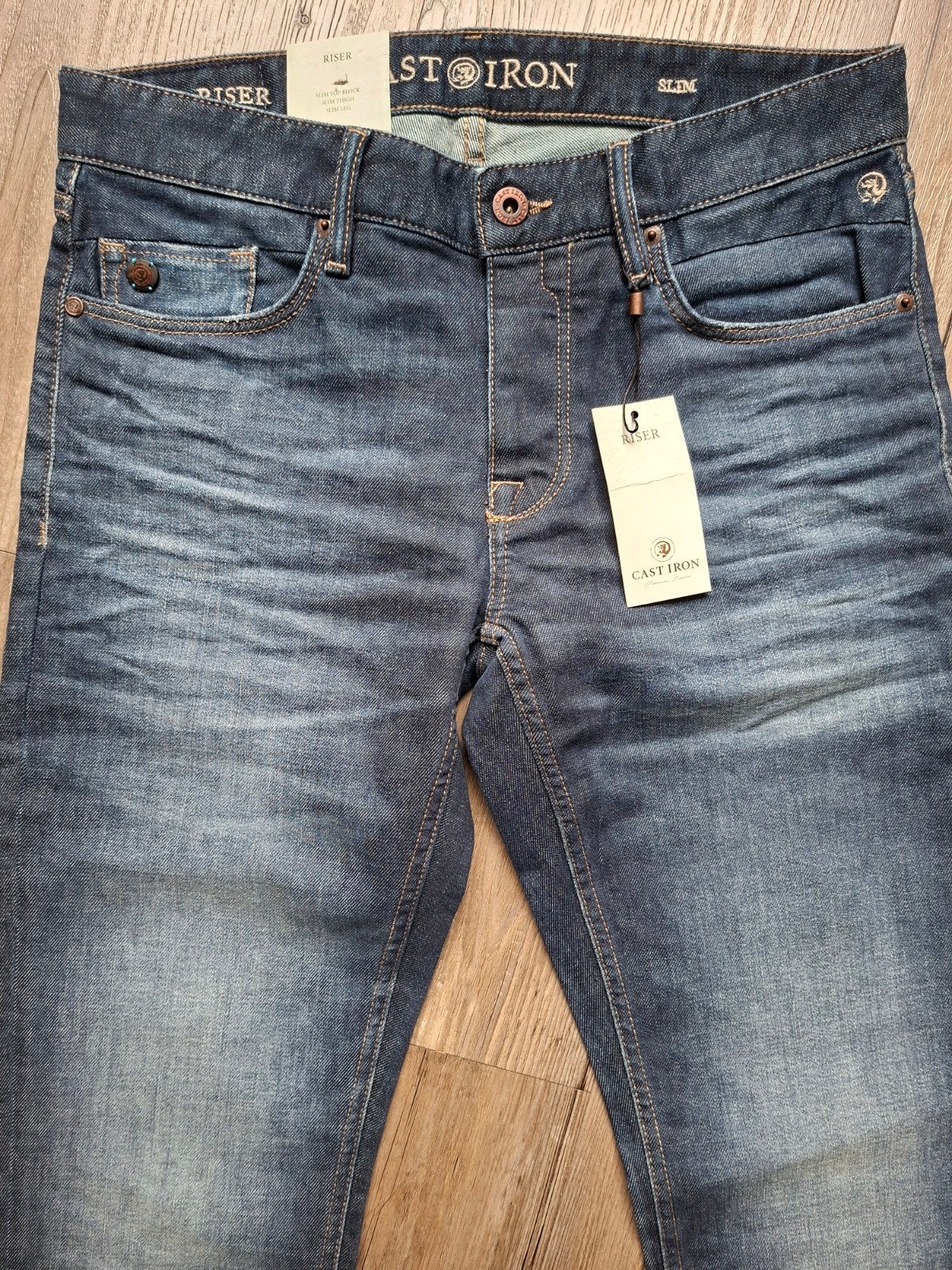 CAST IRON Riser slimfit jeans W31 L34, Blauw, Nieuw, W32 (confectie 46) of kleiner, Ophalen of Verzenden