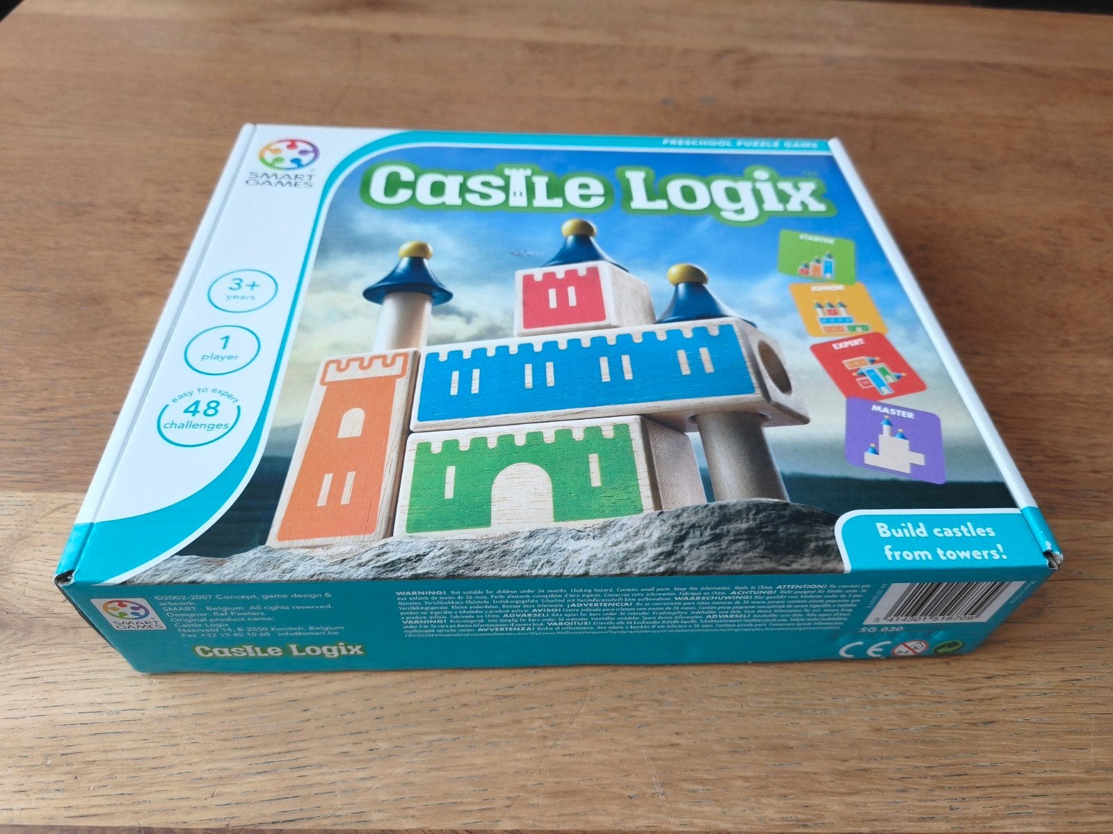 SmartGames - Castle Logix - Houten puzzelspel l 3+, Kinderen en Baby's, Ophalen of Verzenden, Zo goed als nieuw, Bouwen