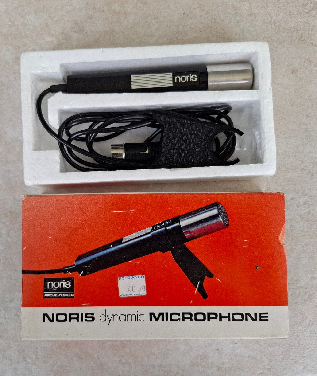Vintage Noris dynamica microfoon, Ophalen of Verzenden, 1960 tot 1980
