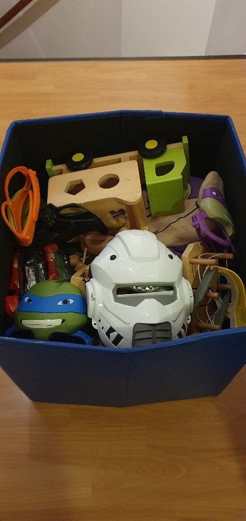 Bak vol met auto's, Thomas treinen, motor, nerf etc, Ophalen, Gebruikt
