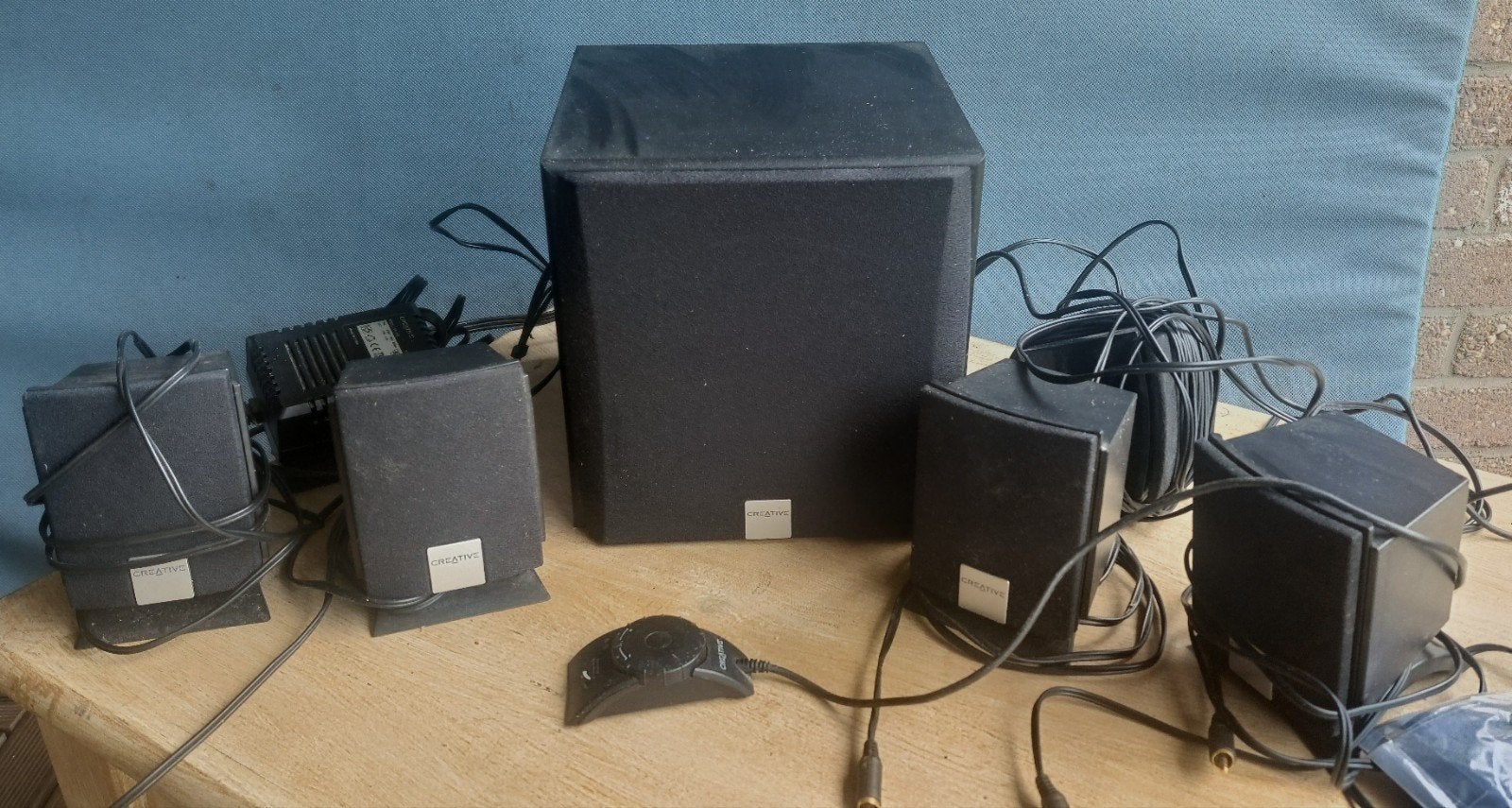 Creative 5.1 5300 dolby surround systeem, subwoofer, pc, Ophalen, Gebruikt, Audiokanaal 5.1, Logitech, Creative