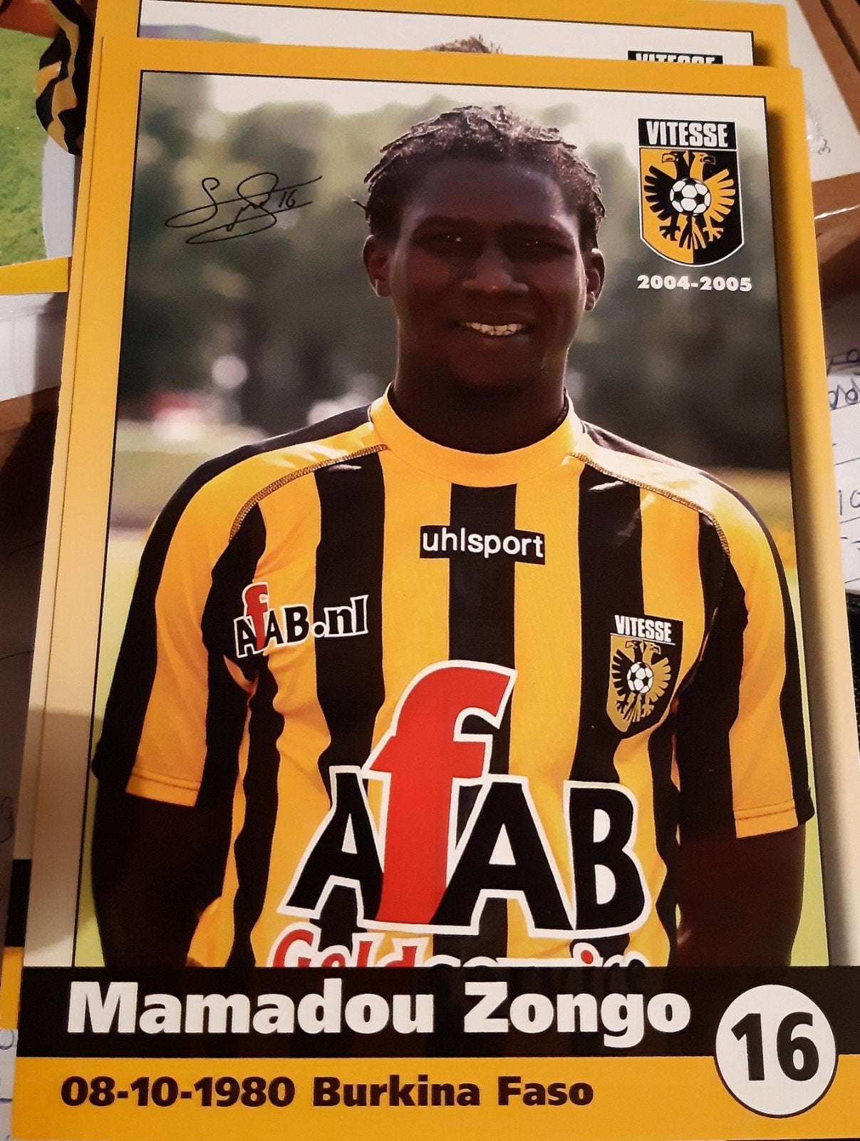 Spelerskaart Mamadou Zongo, Ophalen of Verzenden, Nieuw, Vitesse, Spelerskaart