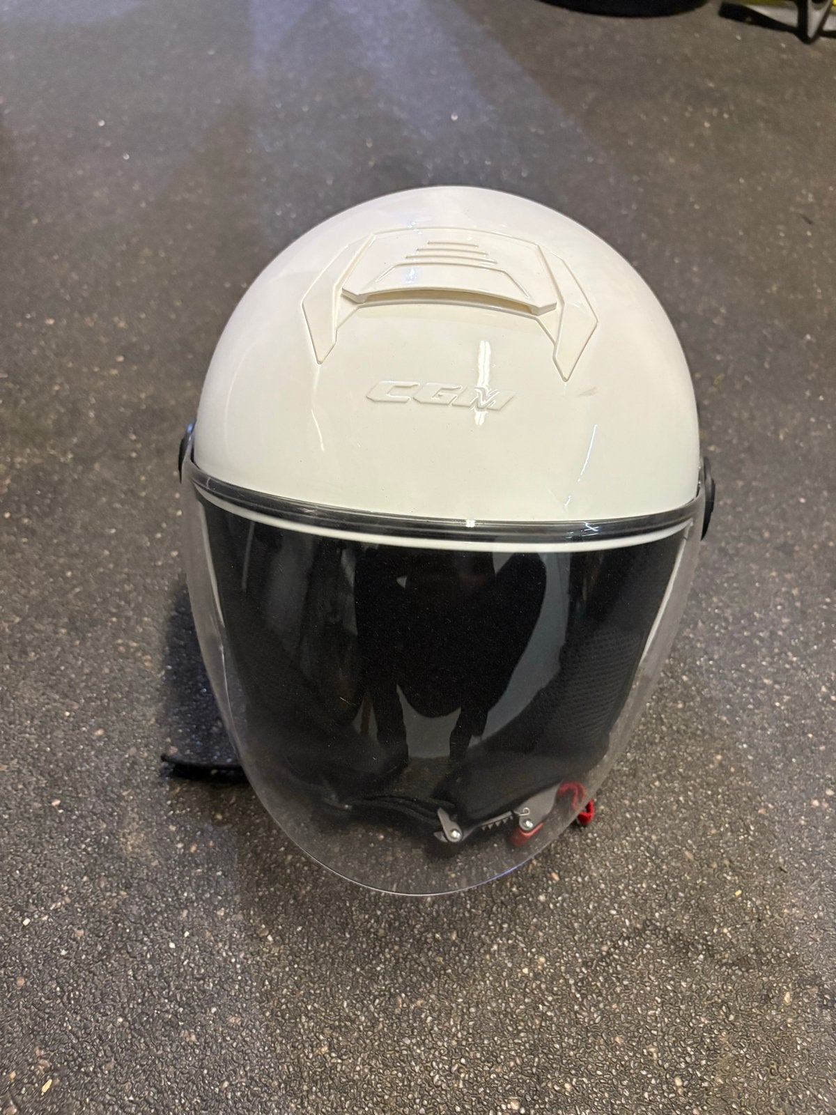Witte CGM scooterhelm - Zo goed als nieuw, Ophalen, Zo goed als nieuw, Medium