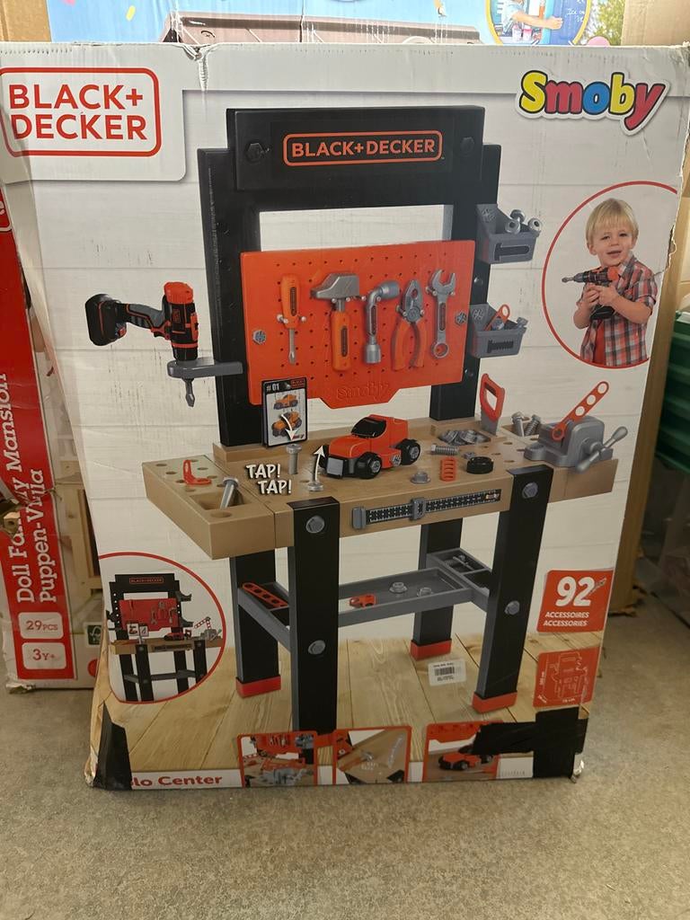 Black+Decker Smoby Werkbank - Nieuw in doos!, ., Jongen of Meisje, Nieuw, Ophalen of Verzenden