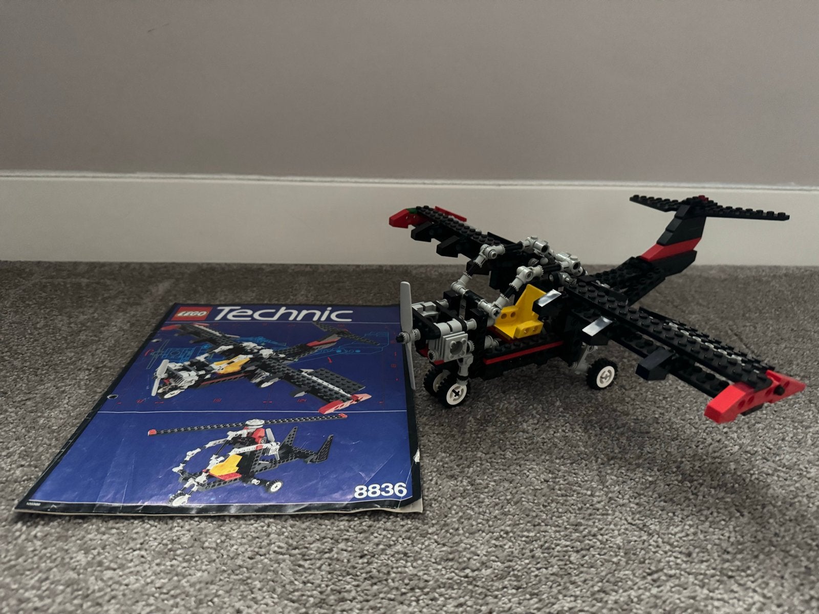 Lego Technic 8836 Vliegtuig/Helikopter met instructies, Ophalen of Verzenden, Gebruikt