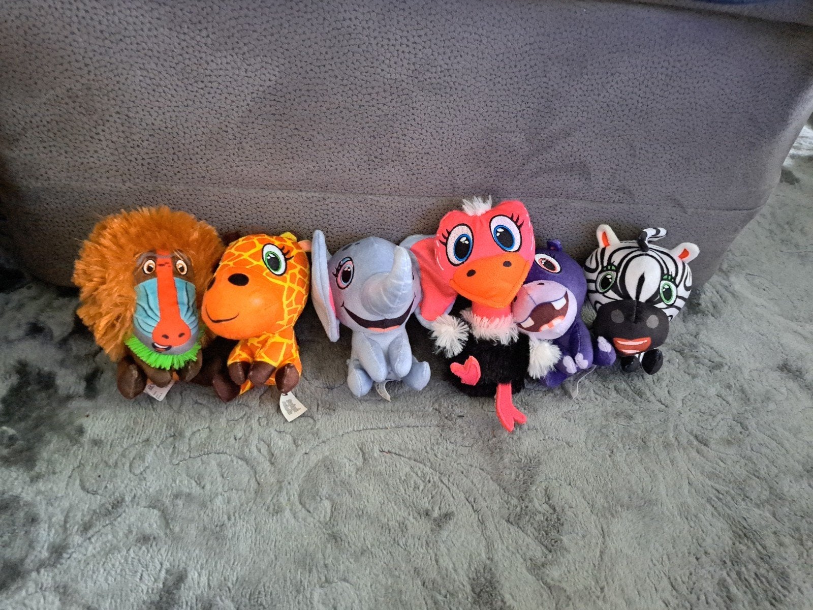6 safari knuffels, Kinderen en Baby's, Speelgoed | Knuffels en Pluche, Ophalen, Overige typen
